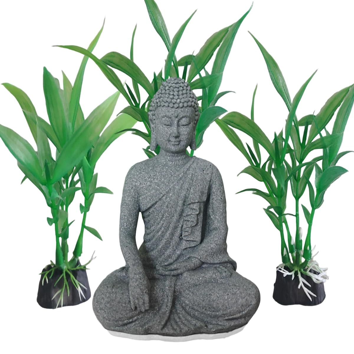 Escultura Buda Zen Livelyfish – Decoración para Jardín Zen y Acuario, Regalo