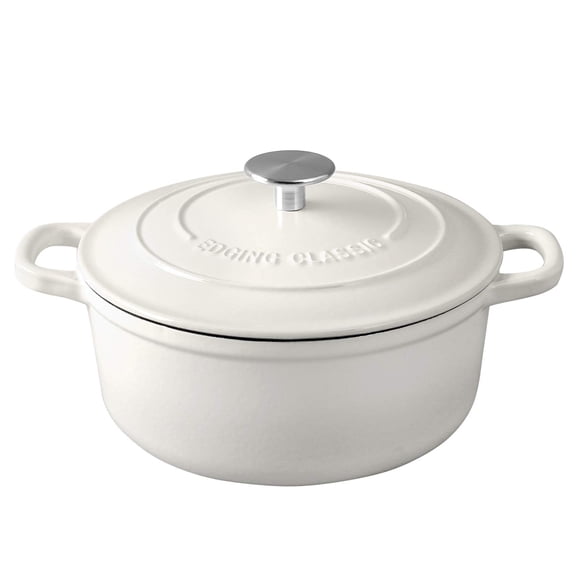 Olla Holandesa EDGING CASTING 6,6 L Blanca Esmaltada