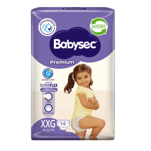 Pack X8 Pañales Babysec Premium Xxg 112 Pañales