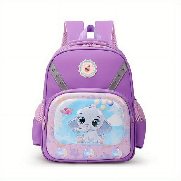 Children's Cute Cartoon Unicorn Elephant Backpack School Bag, Waterproof Spine Protection Shoulder Backpack For Boys And Girls, Travel Backpack School Season Season Gift