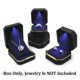 thumbnail image 5 of Caja de Anillos AVESON Cuadrada de Terciopelo con Luz LED Negra, 5 of 5