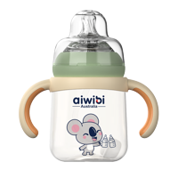 Aiwibi - Mamadera Antigases Para Bebés 240 Ml Verde