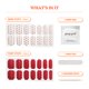 thumbnail image 3 of Tiras de gel semicuradas para uñas Heyhae | No se necesita lámpara LED | invierno, rojas, lunares |, 3 of 7