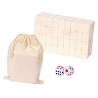 Bothyi - Travel Mini Mahjong Set Classic Tiles Games Estrategia Portátil Niños Y Niñas 24 Mm Blanco