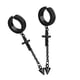thumbnail image 1 of Pendientes Cruzados De Clip De Oreja No Perforantes De Estilo Punk Rock De 2 Piezas 64 Mm Negro, 1 of 5