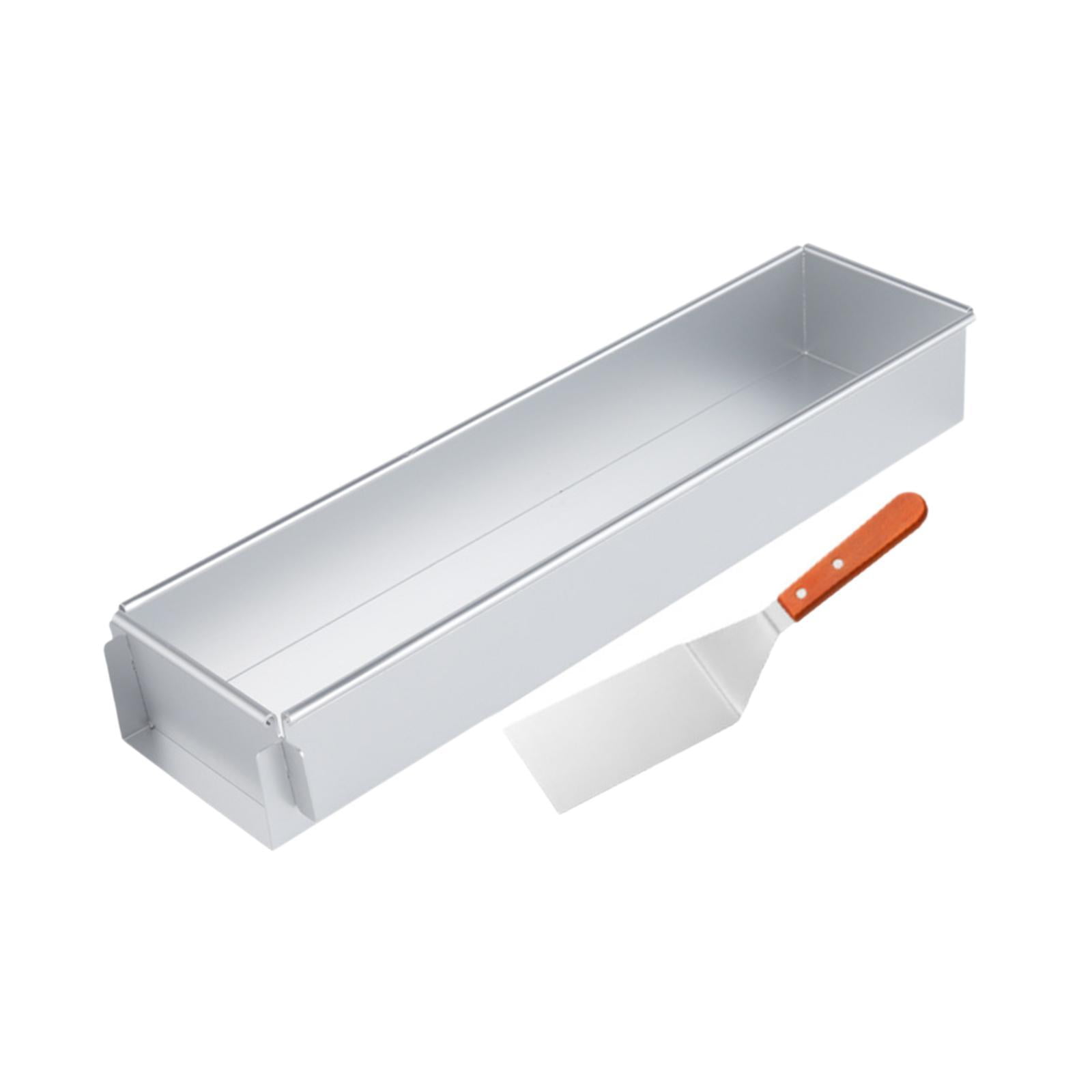 Magideal - Molde Para Pasteles Rectangular, Molde Para Muffins De Tiramisú Con Herramienta De Gadget, Herramienta Para Hacer Pasteles, Molde Para Pastel De Queso Con Boca Plana