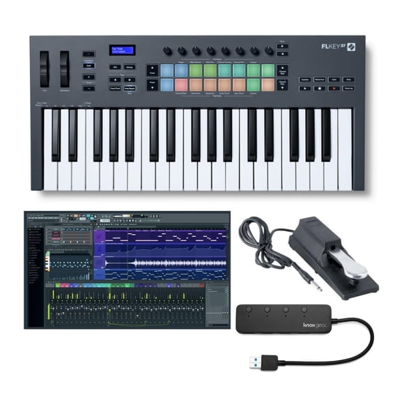 Controlador de teclado MIDI Novation FLkey 37 de 37 teclas con paquete