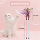 thumbnail image 2 of Gato Juguete Varita 2PCS Interactivo Gato Pluma Juguete Gato Atraedoes con Sound Papel Borlas y Suave Line Tube, 2 of 7