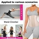 thumbnail image 5 of Faja deportiva de látex para mujer, con diseño de reloj de arena, moldeadora de cintura y busto, tono piel., 5 of 5