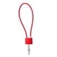 thumbnail image 5 of Cerradura de combinación portátil con cable de acero de 5 mm, cerraduras de equipaje de cable duraderas impermeables antioxidantes para armarios, caja Rojo, 5 of 5