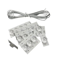 Magideal - Cuentas De Lámpara Smd De 3V, Tira De Retroiluminación Led Para Tv, Piezas De Repuesto Con Lentes Ópticas, Piezas De Sustrato De Aluminio, Cuentas De 20 Piezas Con Línea