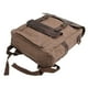thumbnail image 5 of Mochila unisex vintage en lona café y cuero, 5 of 5