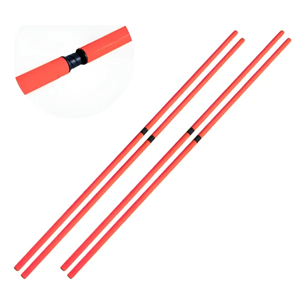 Pack X4 Bastón Varilla Plegable Sin Base Pole Slalom 1.50mt