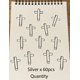 thumbnail image 4 of Clips de papel Daxtril con forma de cruz, 60 unidades, color plateado, 4 of 9