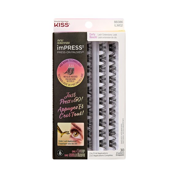 Pestañas Postizas imPRESS Curly 10-14 mm 30 Racimos