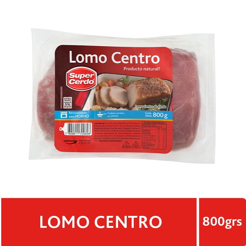 Lomo De Cerdo Centro 800 g Super Cerdo