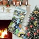 thumbnail image 1 of Opuestos Solares Tema: Calcetines de Navidad, fino lino blanco para colgar en escaleras y chimenea, decoración navideña para el hogar, regalo de Navidad. 45cm × 32cm, 1 of 5