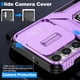 thumbnail image 2 of Funda Armada para Samsung Galaxy S23 Plus con Tapa Deslizante y Soporte Magnético Giratorio Morado, 2 of 5