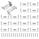 thumbnail image 1 of Uxcell T5 Clips Soporte Colgador Tubo Fluorescente Integrado Sujetadores de Bombilla con Tornillos Planos 16 piezas, 1 of 6