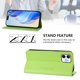 thumbnail image 3 of Funda Billetera con Soporte para iPhone 12/12 Pro Bloqueo RFID Plegable Verde claro, 3 of 6