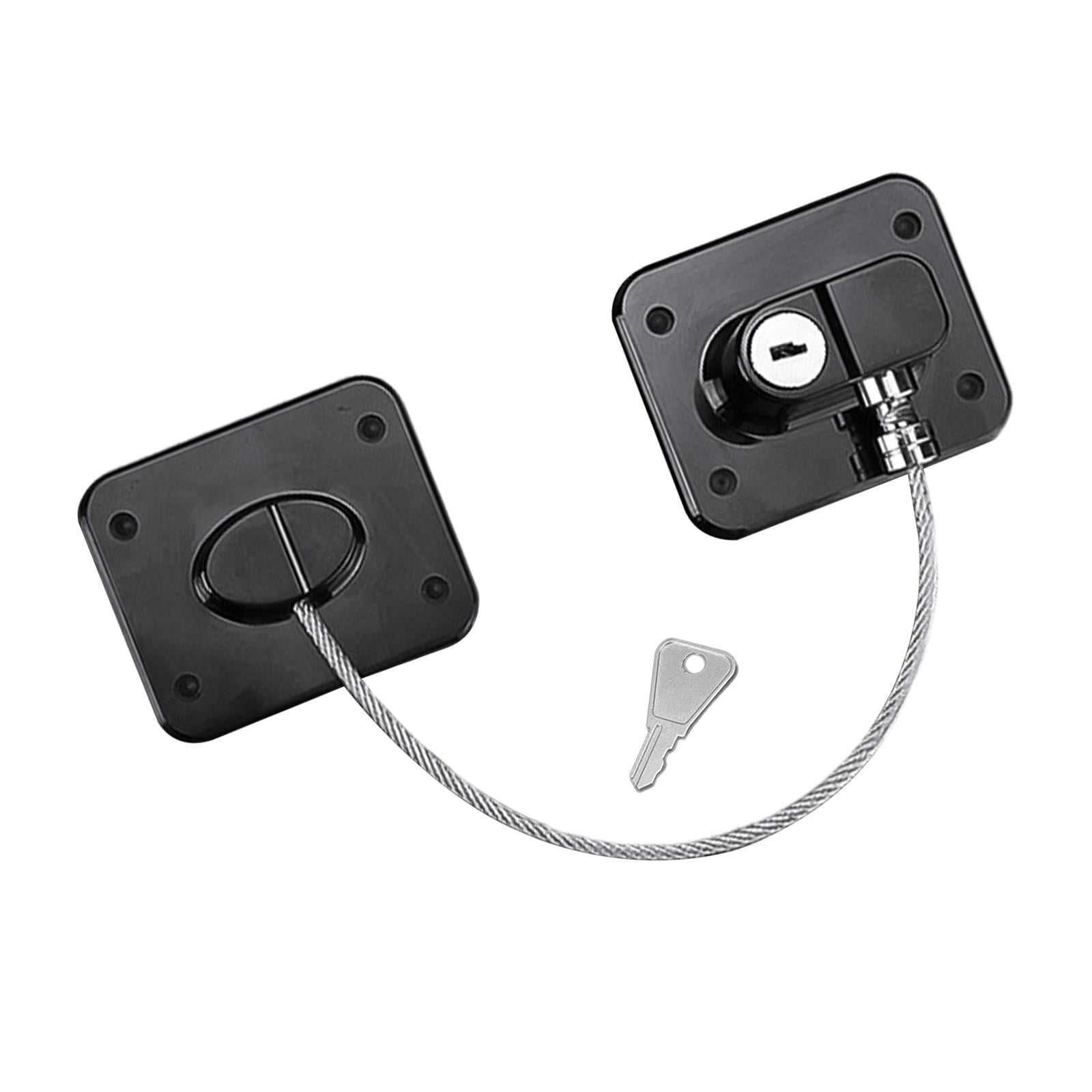 Bothyi - Cerradura De Seguridad A Prueba De Niños Gabinetes Restrictor De Puerta Cerradura De Congelador Para Oficina Hogar Negro
