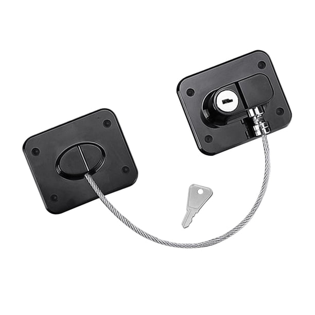 Cerradura De Seguridad A Prueba De Niños Gabinetes Restrictor De Puerta Cerradura De Congelador Para Oficina Hogar Negro