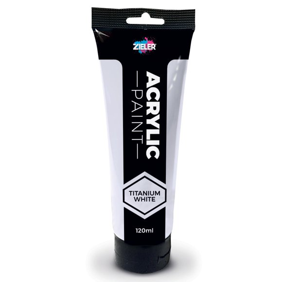 Pintura Acrílica Zieler 120 ml Blanco Titanio