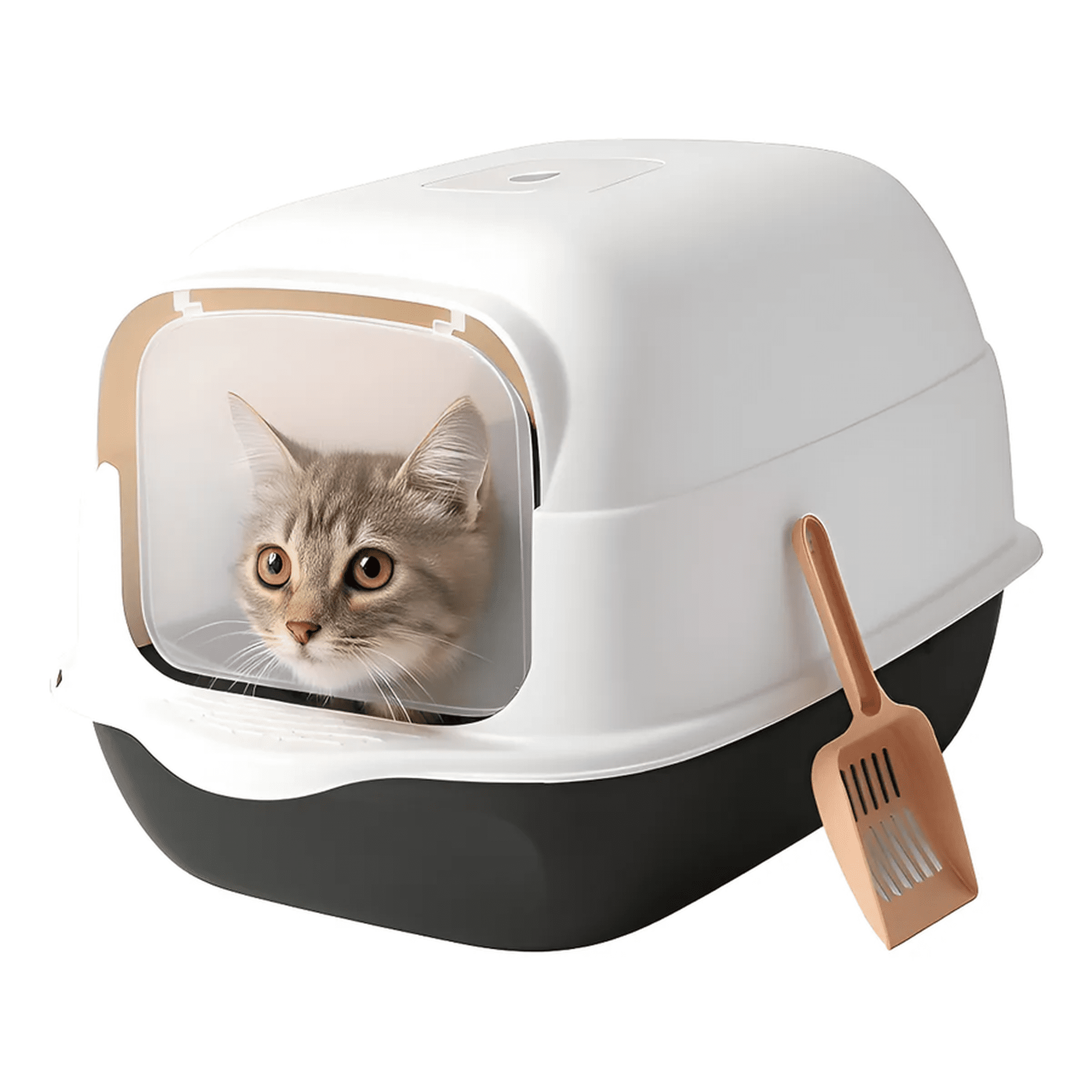 Arenero Cerrado Para Gatos Xl Negro