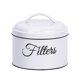 thumbnail image 1 of Soporte de filtro de café MYSENLAN Rustic Round Metal White, 1 of 8