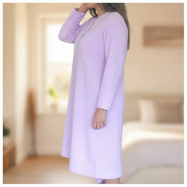 Pack 2 Camisas De Dormir Mujer Polar Manga Larga