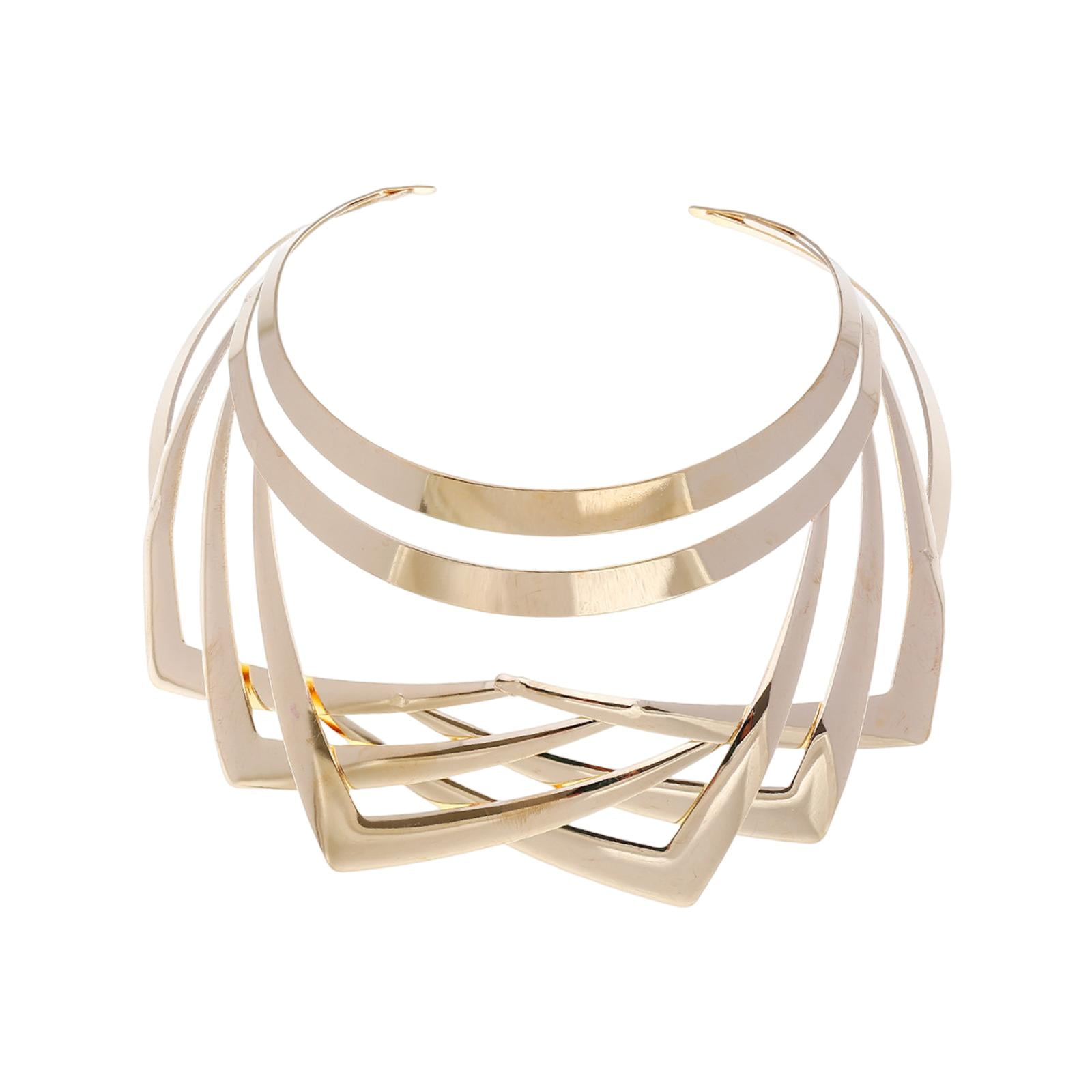 Ioensy - Collares Collar Lujoso Gargantilla Nacional Africana Para Niñas Mujeres Halloween Oro