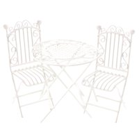 Bothyi - Juego De Mesa Y Sillas De Casa De Muñecas De Metal, Muebles De Casa De Muñecas Para Paisajismo En Maceta