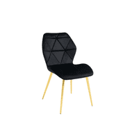 Habita2 Chile - Silla Para Comedor Acolchada Aviador Gold Negro