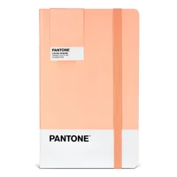 Libreta Pantone Grande Con Elástico Vertical Lineada Coral