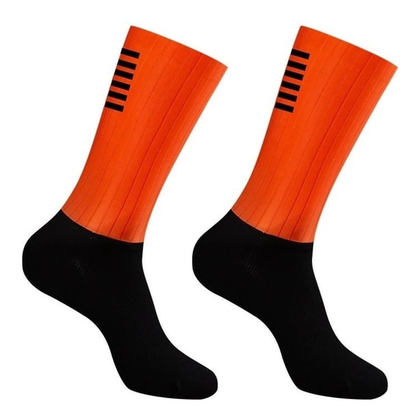 Calcetines Banda Silicona Antideslizantes Ciclismo Y Deporte naranja Talla única