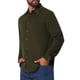 thumbnail image 4 of INSPIRE CHIC Camisa de Vestir para Hombre 100% Algodón Manga Larga Sólida Casual con Botones XL Verde Oliva, 4 of 6
