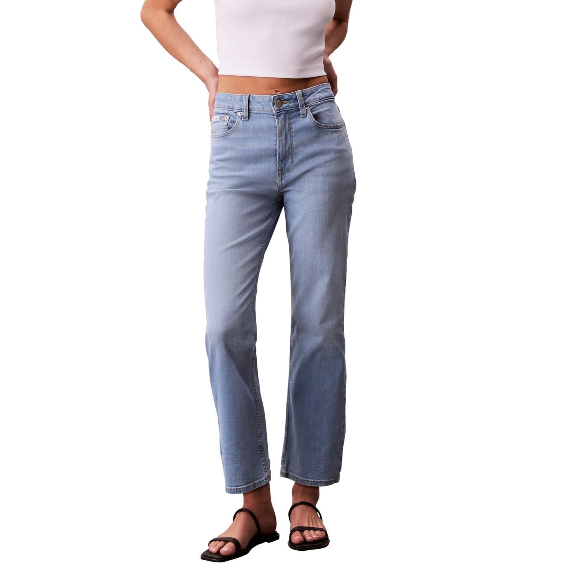 Vaqueros Calvin Klein De Talle Alto, Corte Recto, Para Mujer