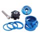 thumbnail image 1 of Espaciador De Auriculares De Bicicleta De 1 1/8 Pulgadas Con Casquillo Superior Juego De Tuercas De Estrella Azul, 1 of 5