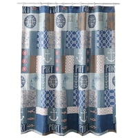 Mallorca - Cortina Para Baño Diseño Marina Con Forro 2 Piezas