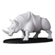 thumbnail image 2 of Escultura De Rinoceronte Modelo Animal Adorno De Escritorio De Oficina Decoración Navide?a Blanco, 2 of 5