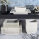 thumbnail image 4 of Juego de vajilla Gibson Home Zen Buffet de porcelana blanca 24 piezas, 4 of 7