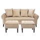 thumbnail image 1 of Sofa Lua 3C + 2 Pouf Felpa 20 Beige, 1 of 6