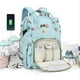 thumbnail image 1 of Bolsa pañales mochila bebé multifuncional impermeable maternidad con USB cochecito azul, 1 of 3