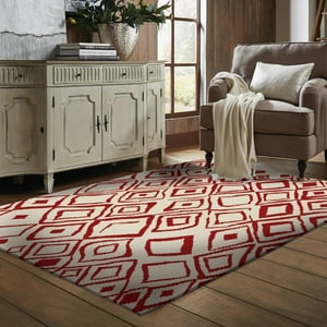 Masel - Alfombra Shaggy Anat3 1.60X2.30 Blanco -Gris
