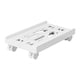 thumbnail image 2 of Soporte de torre para computadora portátil, soporte rodante para CPU, metal ajustable con cerradura, accesorios de escritorio para juegos, soporte par blanco, 2 of 5