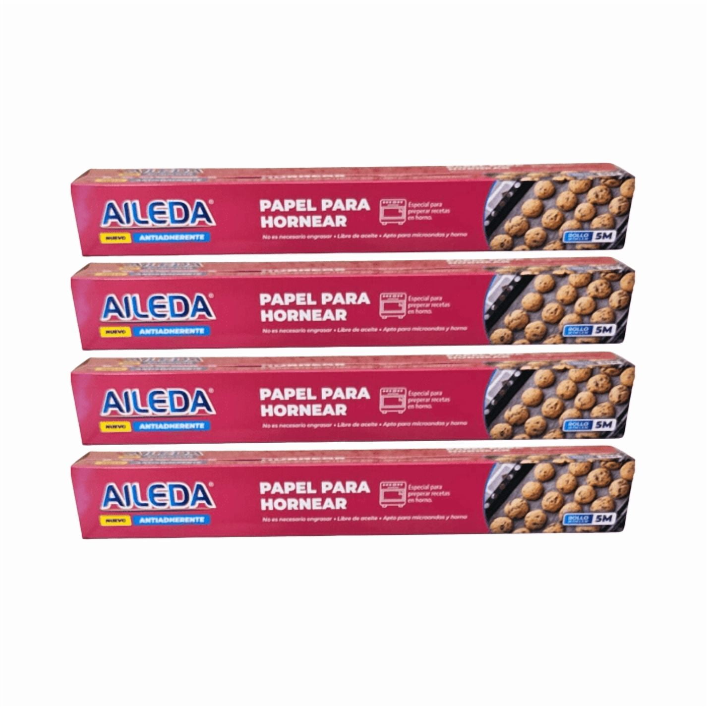 Pack 4 Papel Para Hornear Aileda 5m Antiadherente