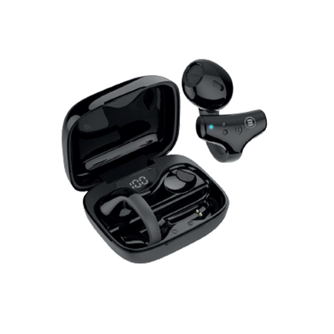 Audífonos Bluetooth Maxell Ear Cuff Clip On Open-Ear Tws Negro