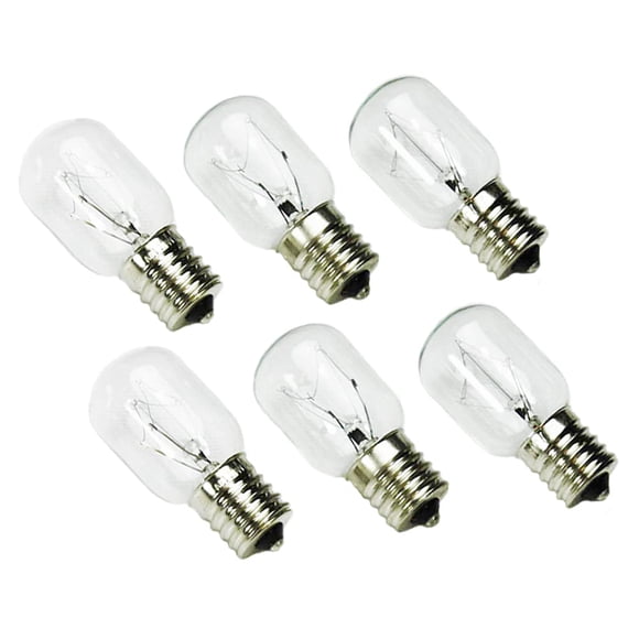 Paquete de 6 bombillas PaeorRL para microondas, 40 W, 125 V, E17