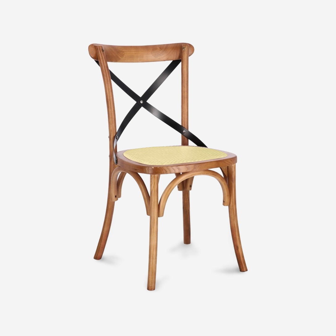 Javimate - Silla De Comedor Crossback Madera Natural