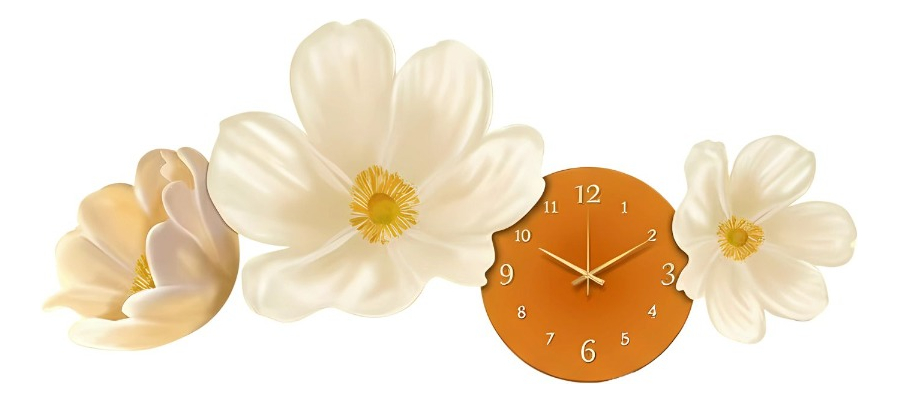 Genérico - Reloj Pared Decorativo Led Diseño Floral 3D Hogar Jhn